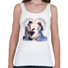 PRINTFASHION Tiéd a szívem! - Női atléta - Fehér