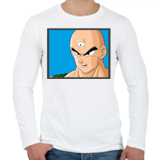 PRINTFASHION Tien Shinhan - Férfi hosszú ujjú póló - Fehér férfi póló