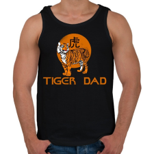 PRINTFASHION tiger dad - Férfi atléta - Fekete atléta, trikó