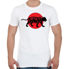 PRINTFASHION Tiger - Férfi póló - Fehér férfi póló