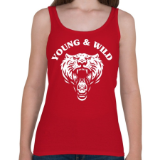 PRINTFASHION Tiger - Női atléta - Cseresznyepiros női trikó