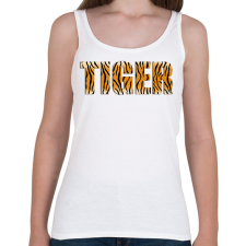 PRINTFASHION Tiger - Női atléta - Fehér női trikó