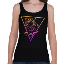 PRINTFASHION Tiger - Női atléta - Fekete női trikó