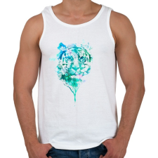 PRINTFASHION Tiger tree - Férfi atléta - Fehér atléta, trikó