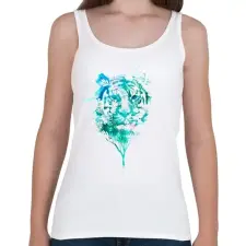 PRINTFASHION Tiger tree - Női atléta - Fehér női trikó