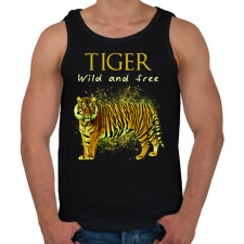 PRINTFASHION tiger wild and free - Férfi atléta - Fekete atléta, trikó