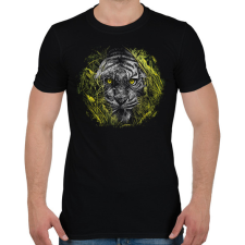 PRINTFASHION Tigris a fűben - Férfi póló - Fekete férfi póló