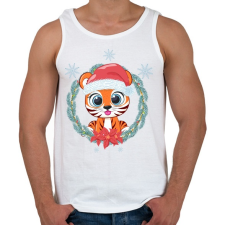 PRINTFASHION Tigris baba karácsonya - Férfi atléta - Fehér atléta, trikó