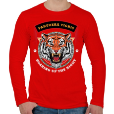 PRINTFASHION Tigris - Férfi hosszú ujjú póló - Piros