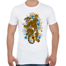 PRINTFASHION Tigris  - Férfi póló - Fehér férfi póló