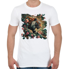 PRINTFASHION Tigris - Férfi póló - Fehér férfi póló