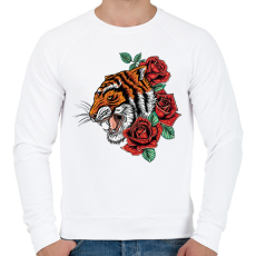 PRINTFASHION tigris - Férfi pulóver - Fehér
