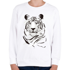 PRINTFASHION Tigris - Gyerek pulóver - Fehér gyerek pulóver, kardigán
