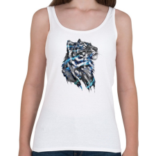 PRINTFASHION Tigris - Női atléta - Fehér női trikó