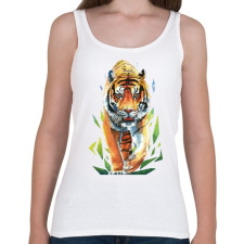 PRINTFASHION Tigris - Női atléta - Fehér női trikó