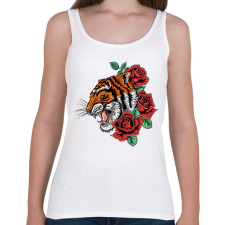 PRINTFASHION tigris - Női atléta - Fehér női trikó