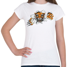 PRINTFASHION Tigris - Női póló - Fehér női póló