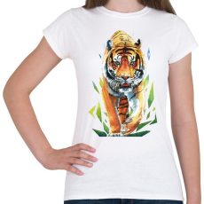 PRINTFASHION Tigris - Női póló - Fehér