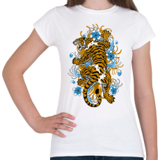 PRINTFASHION Tigris  - Női póló - Fehér