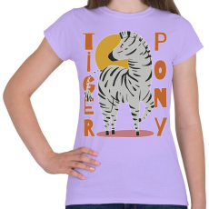 PRINTFASHION Tigris póni - zebra - Női póló - Viola