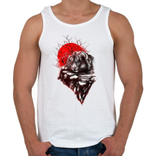 PRINTFASHION Tigris territórium - Férfi atléta - Fehér atléta, trikó