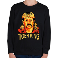 PRINTFASHION Tigriskirály - Gyerek pulóver - Fekete