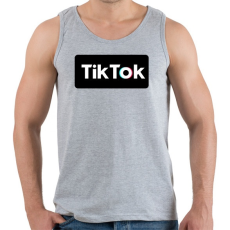 PRINTFASHION Tik Tok BOX - Férfi atléta - Sport szürke
