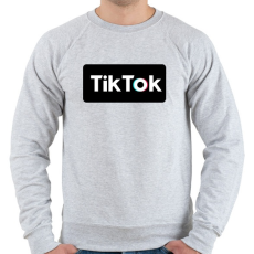 PRINTFASHION Tik Tok BOX - Férfi pulóver - Sport szürke