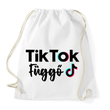 PRINTFASHION Tik Tok Függő - Sportzsák, Tornazsák - Fehér tornazsák