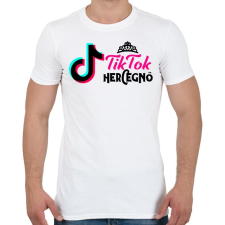 PRINTFASHION Tik Tok Hercegnő - Férfi póló - Fehér férfi póló