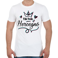 PRINTFASHION Tik Tok Hercegnő - Férfi póló - Fehér
