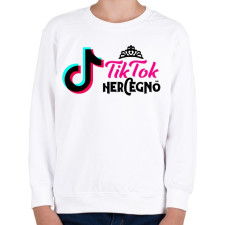PRINTFASHION Tik Tok Hercegnő - Gyerek pulóver - Fehér gyerek póló