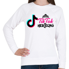 PRINTFASHION Tik Tok Hercegnő - Női pulóver - Fehér női pulóver, kardigán