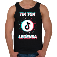 PRINTFASHION Tik Tok Legenda - Férfi atléta - Fekete