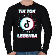 PRINTFASHION Tik Tok Legenda - Férfi pulóver - Fekete