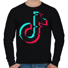 PRINTFASHION Tik Tok logo - Férfi pulóver - Fekete