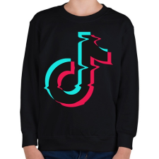 PRINTFASHION Tik Tok logo - Gyerek pulóver - Fekete gyerek pulóver, kardigán