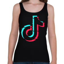 PRINTFASHION Tik-tok - Női atléta - Fekete női trikó
