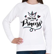 PRINTFASHION Tik Tok Princess - Női pulóver - Fehér női pulóver, kardigán