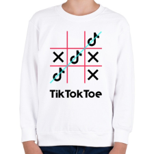 PRINTFASHION Tik Tok Toe - Gyerek pulóver - Fehér gyerek pulóver, kardigán