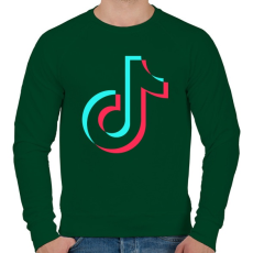 PRINTFASHION Tiktok átlátszó - Férfi pulóver - Sötétzöld