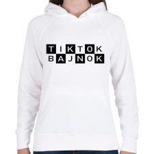 PRINTFASHION TikTok Bajnok - Női kapucnis pulóver - Fehér női pulóver, kardigán