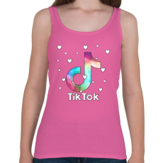 PRINTFASHION Tiktok fehér szivecskékkel - Női atléta - Rózsaszín