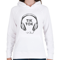 PRINTFASHION TikTok fejhallgató - Női kapucnis pulóver - Fehér