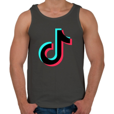 PRINTFASHION Tiktok fekete - Férfi atléta - Sötétszürke atléta, trikó