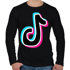 PRINTFASHION Tiktok - Férfi hosszú ujjú póló - Fekete férfi póló