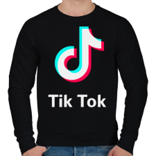 PRINTFASHION TIKTOK - Férfi pulóver - Fekete férfi pulóver, kardigán