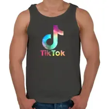 PRINTFASHION Tiktok galaxy - Férfi atléta - Sötétszürke atléta, trikó