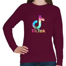 PRINTFASHION Tiktok galaxy - Női pulóver - Bordó női pulóver, kardigán
