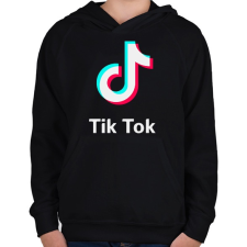 PRINTFASHION TIKTOK - Gyerek kapucnis pulóver - Fekete gyerek pulóver, kardigán
